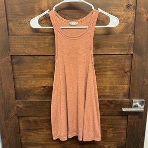 Dusky pink free people high neck tank, size small